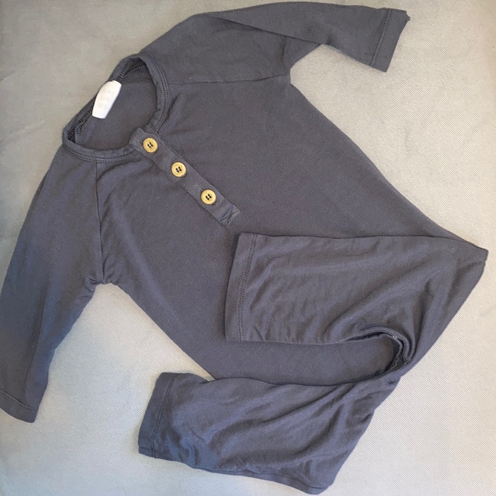 Kate Quinn Gray Kids One Piece Bodysuit